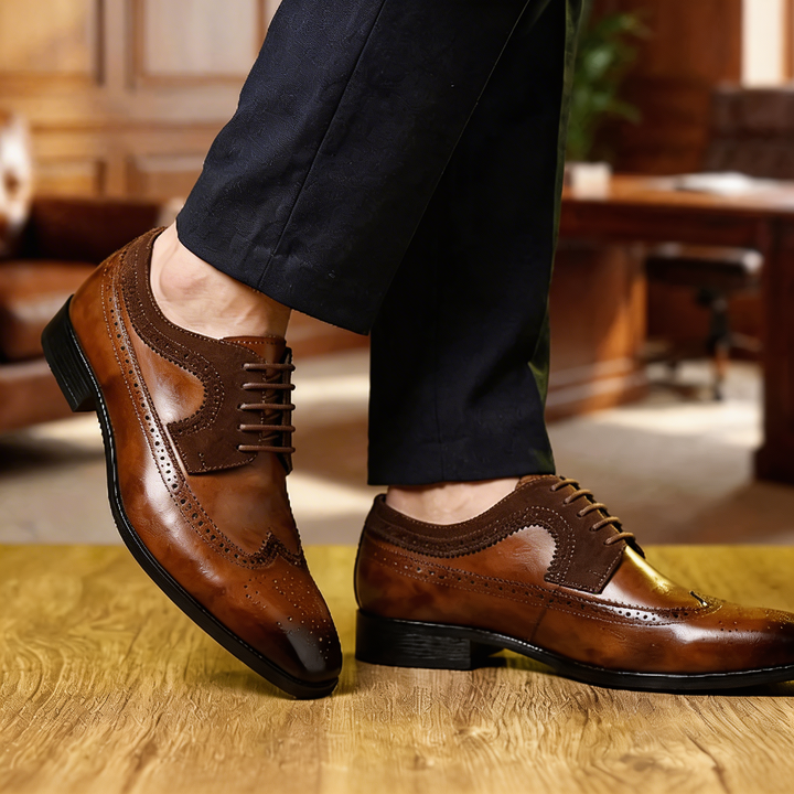 Scarpa Brogue Stringata Per Uomini