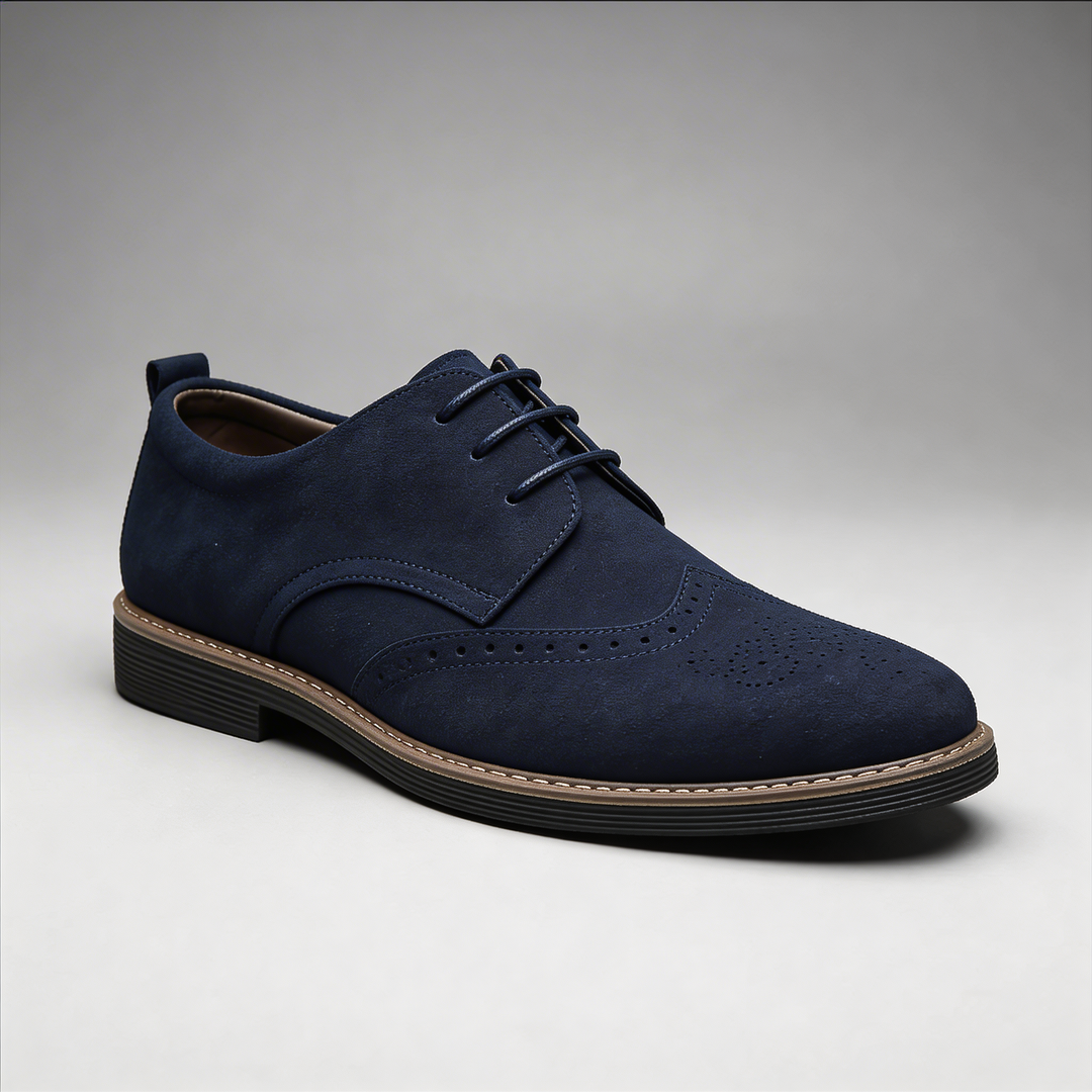 Scarpa Oxford con Lacci e Dettaglio Brogue per Uomini