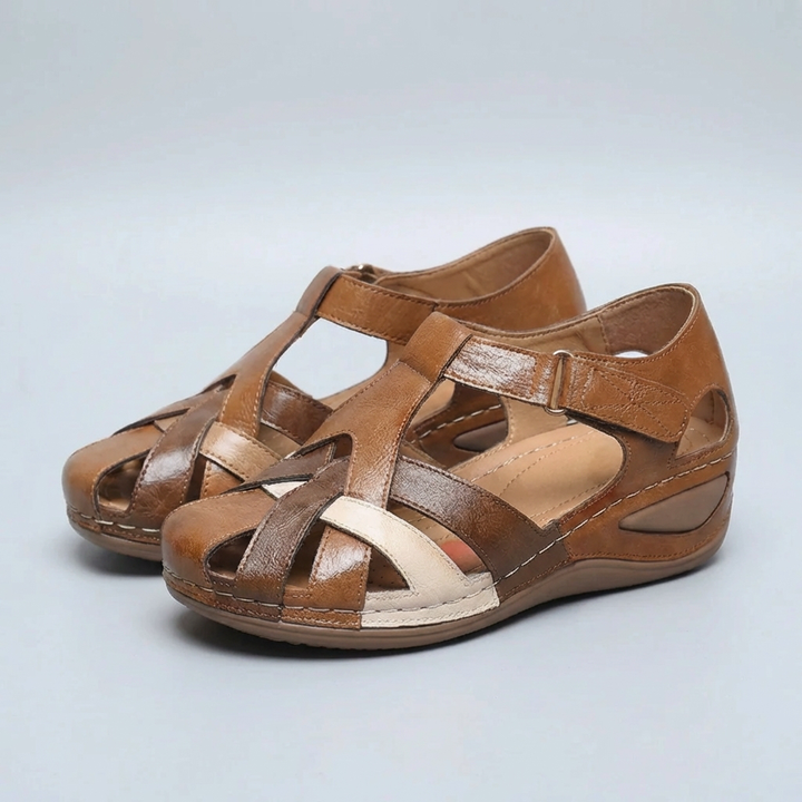 Sandalo a Wedge con Cinturino Intrecciato per Donne