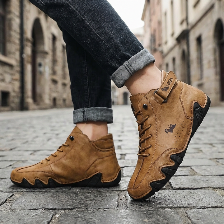 Scarpa Ortopedica Da Passeggio Con Lacci Per Uomini