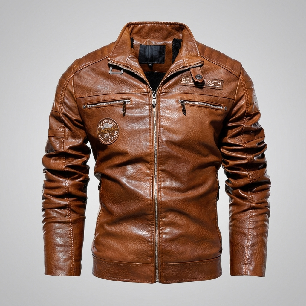 Giacca in Pelle per Uomini Stile Audace Taglio Timeless