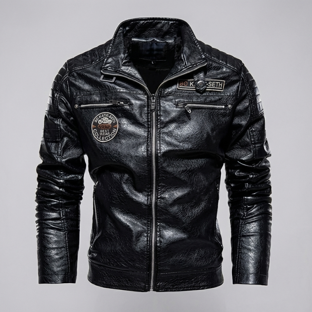 Giacca in Pelle per Uomini Stile Audace Taglio Timeless