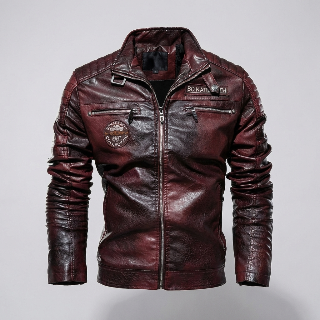 Giacca in Pelle per Uomini Stile Audace Taglio Timeless