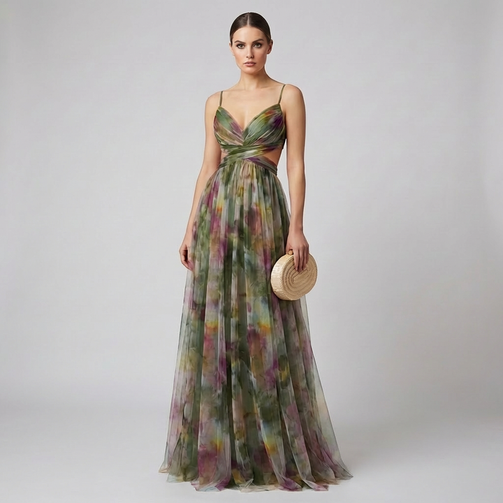 Abito Maxi Sexy Hollow Out per Donna