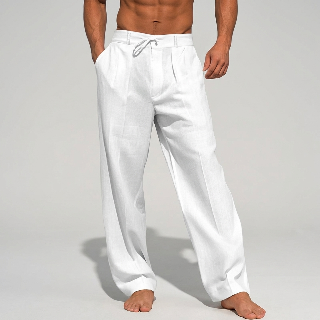 Pantaloni Estivi in Lino Eleganti da Uomo