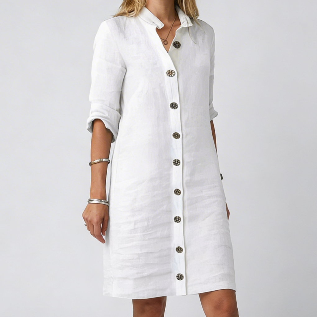Abito Midi in Lino Estivo Casual
