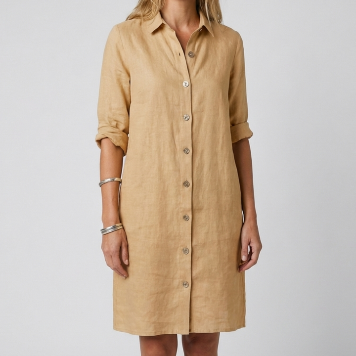 Abito Midi in Lino Estivo Casual