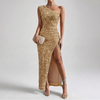 Abito Maxi da Sera con Paillettes