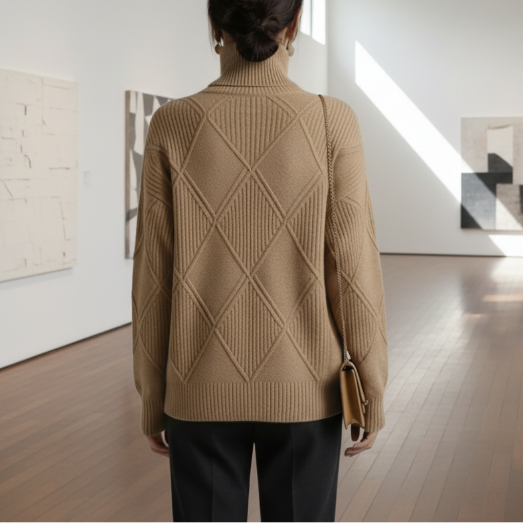 Maglione femminile fine collo alto