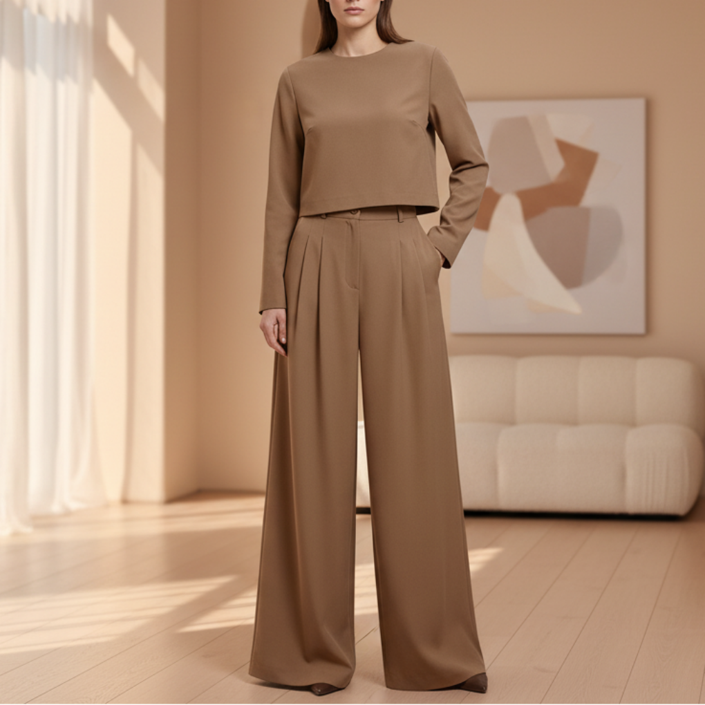 Set Palazzo Elegante Due Pezzi per Donne