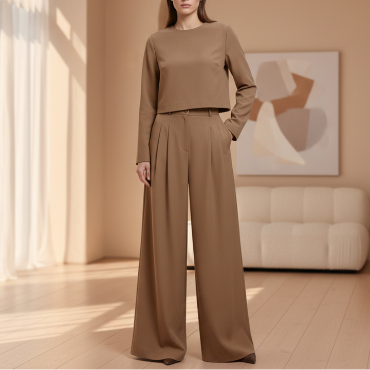 Set Palazzo Elegante Due Pezzi per Donne