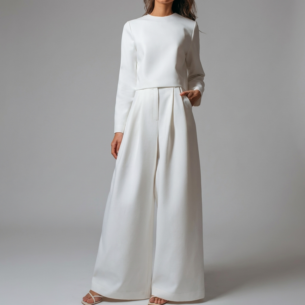 Set Palazzo Elegante Due Pezzi per Donne