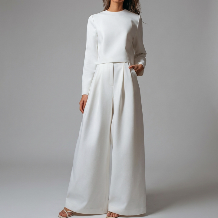Set Palazzo Elegante Due Pezzi per Donne