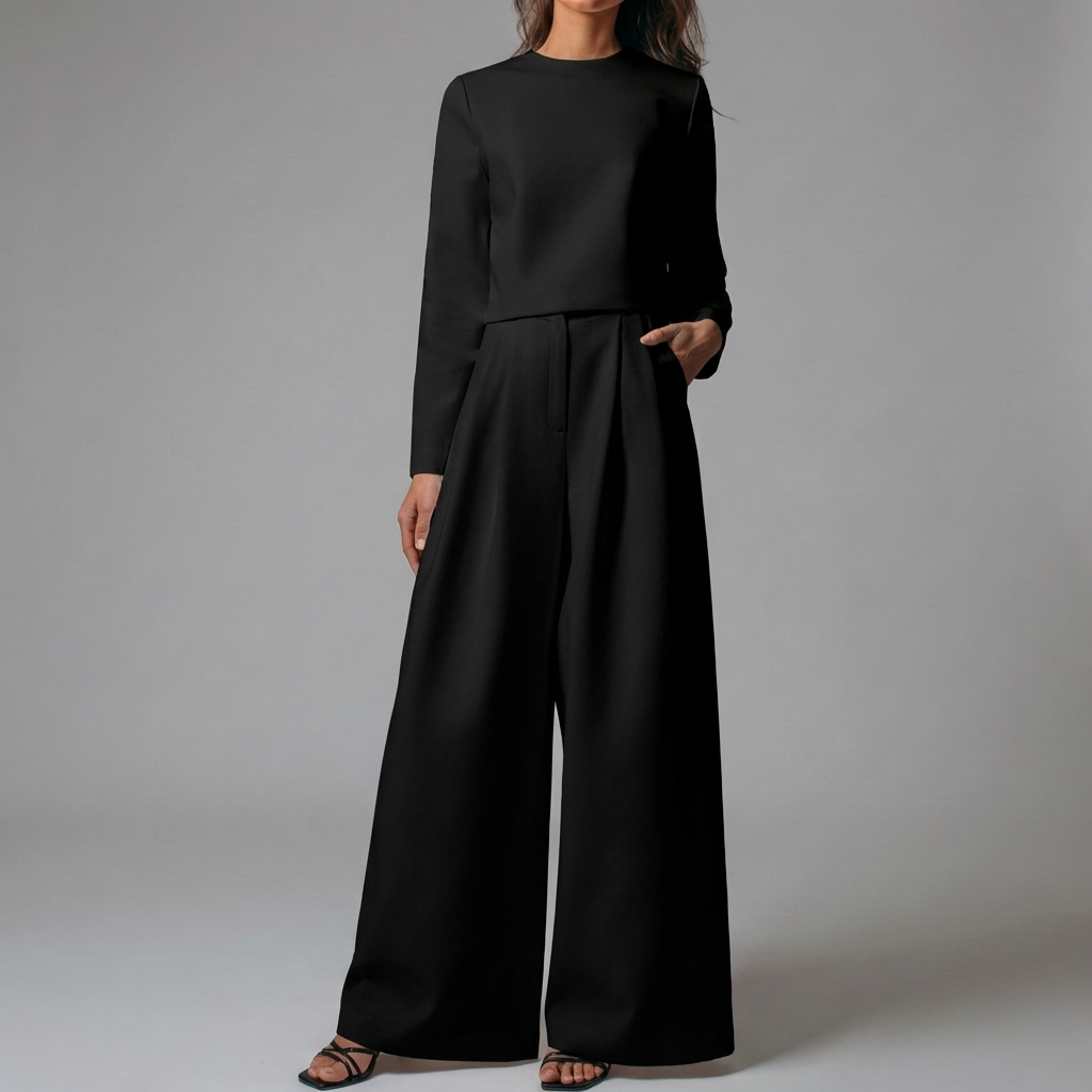 Set Palazzo Elegante Due Pezzi per Donne
