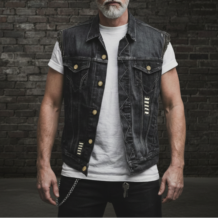 Giubbotto Denim Retro per Uomo