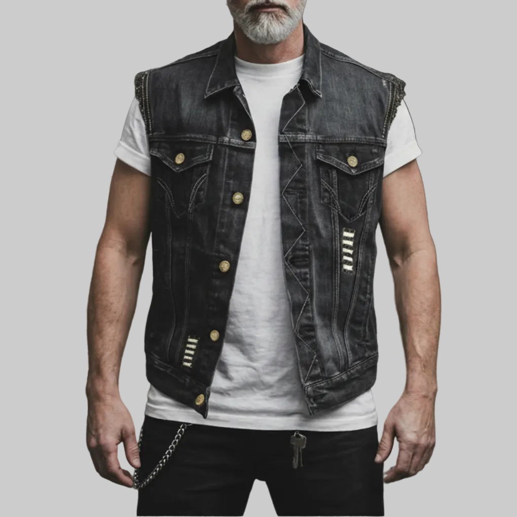 Giubbotto Denim Retro per Uomo