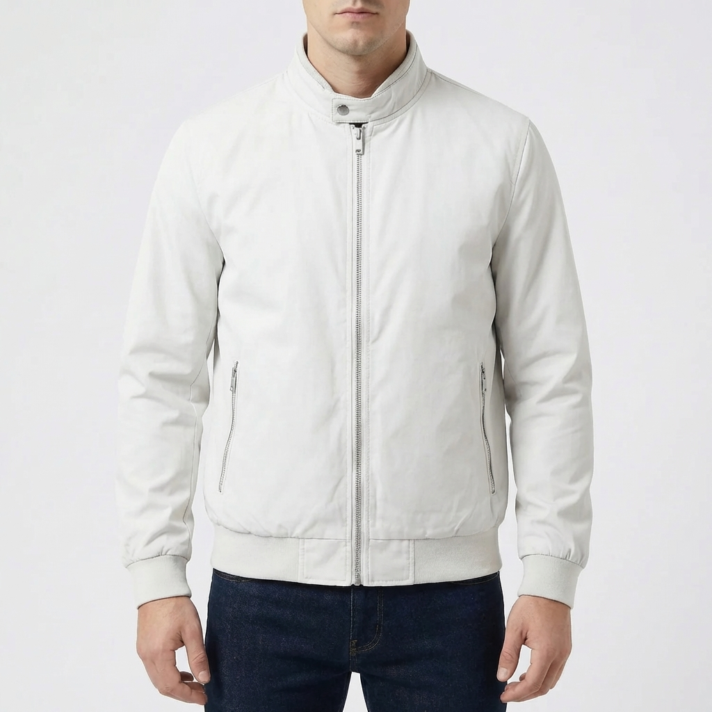 Giacca Zip-Up Stile Bomber Sportivo per Uomini