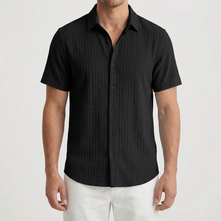 Camicia a Maniche Corte con Bottoni per Uomini