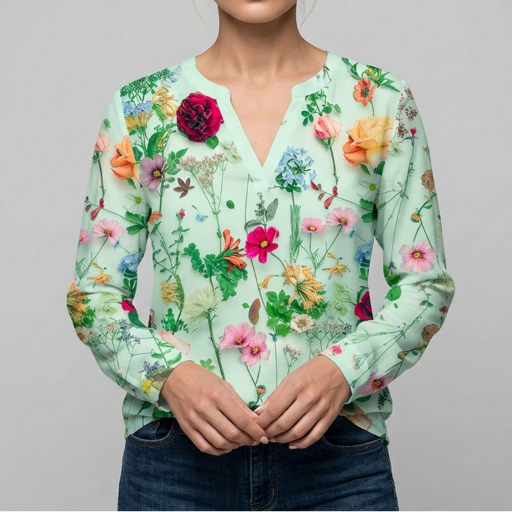 Blusa Floreale Casual per Donne