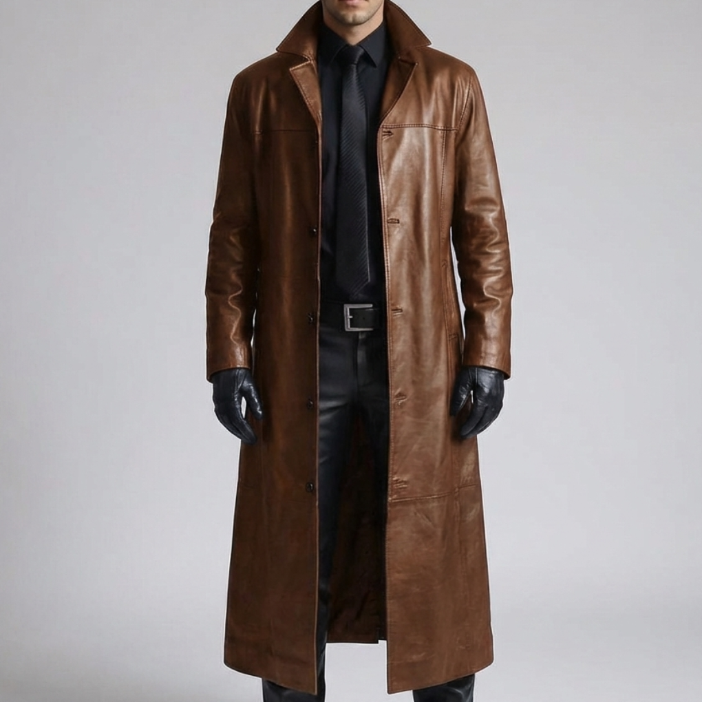 Cappotto in Pelle Invernale per Uomini