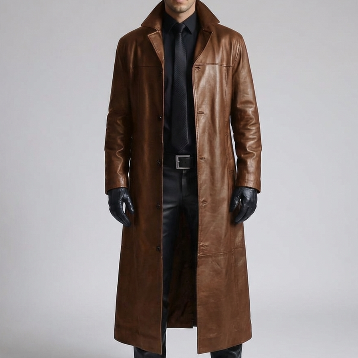 Cappotto in Pelle Invernale per Uomini