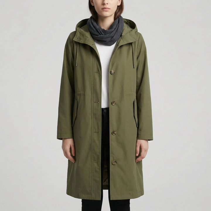 Impermeabile da Donna con Cappuccio Oversize