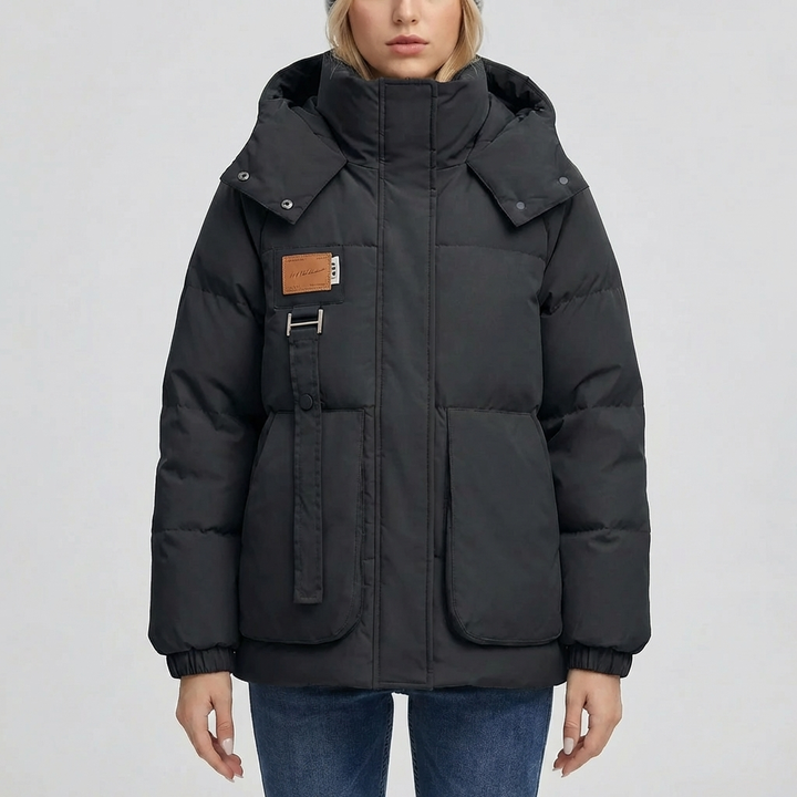 Giacca Puffer Con Capuccio Quilted Per Donne