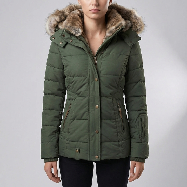 Parca Imbottito Slim Fit con Cappuccio