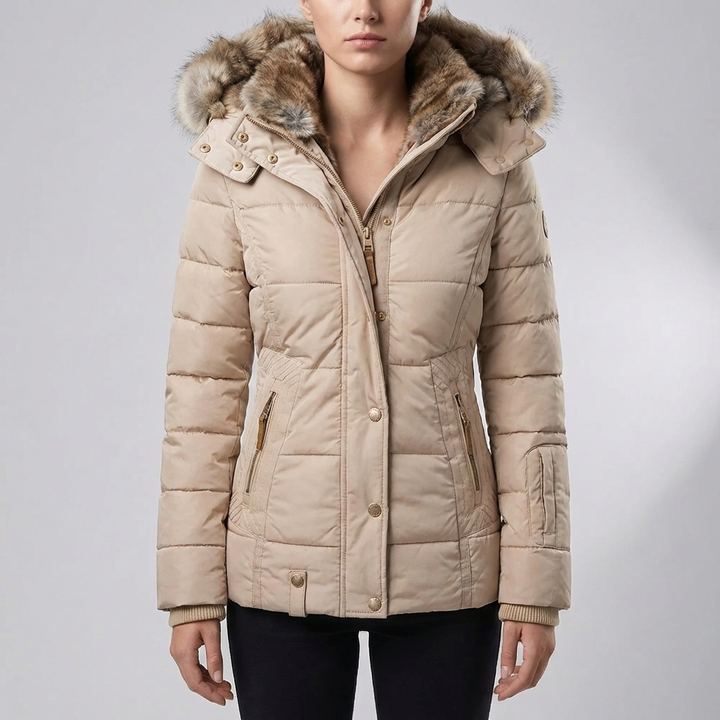 Parca Imbottito Slim Fit con Cappuccio