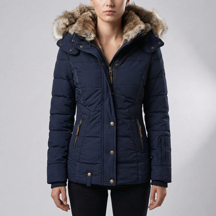 Parca Imbottito Slim Fit con Cappuccio