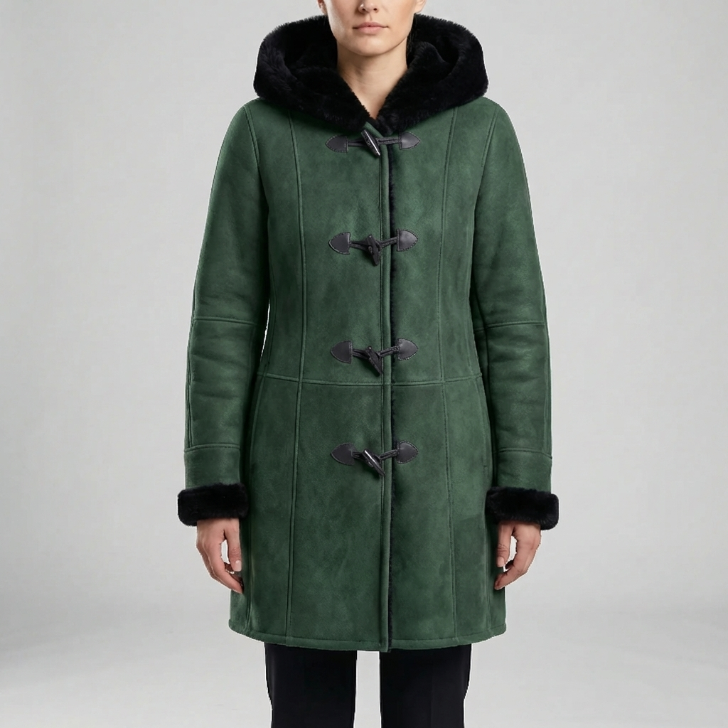 Colvara - Cappotto con Cappuccio a Toggle di Lunghezza Media