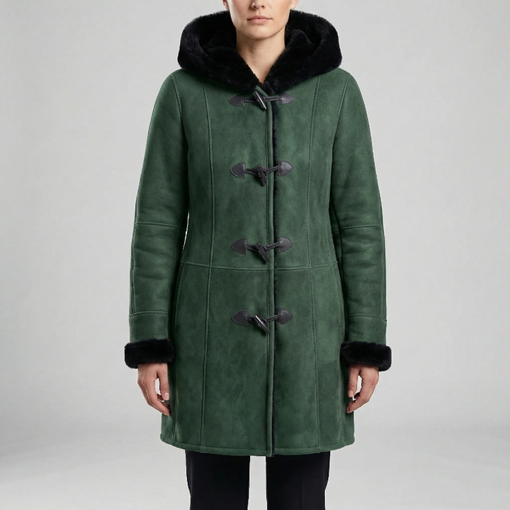 Colvara - Cappotto con Cappuccio a Toggle di Lunghezza Media