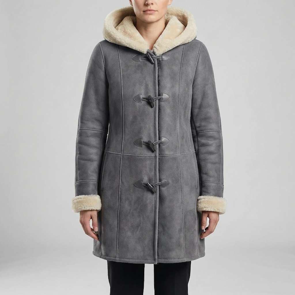 Colvara - Cappotto con Cappuccio a Toggle di Lunghezza Media