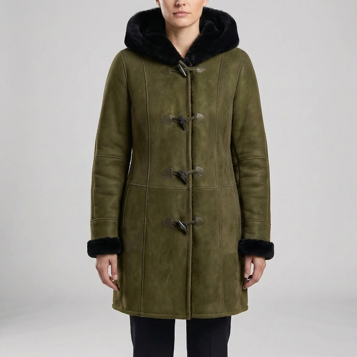 Colvara - Cappotto con Cappuccio a Toggle di Lunghezza Media