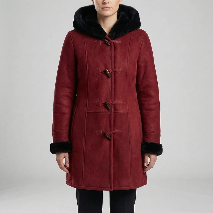 Colvara - Cappotto con Cappuccio a Toggle di Lunghezza Media