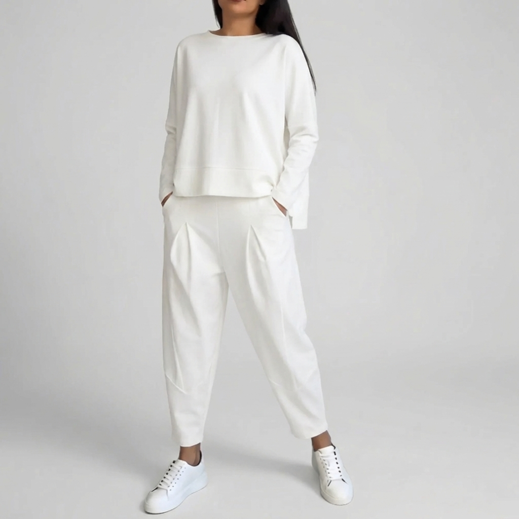 Set Coordinato Top a Manica Lunga e Pantaloni