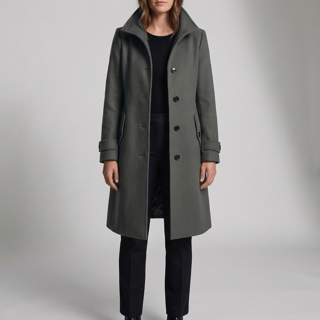 Clarisca - Cappotto Trench Semi-Adattato a Meta Coscia