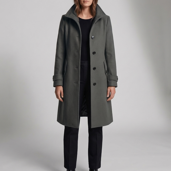 Clarisca - Cappotto Trench Semi-Adattato a Meta Coscia