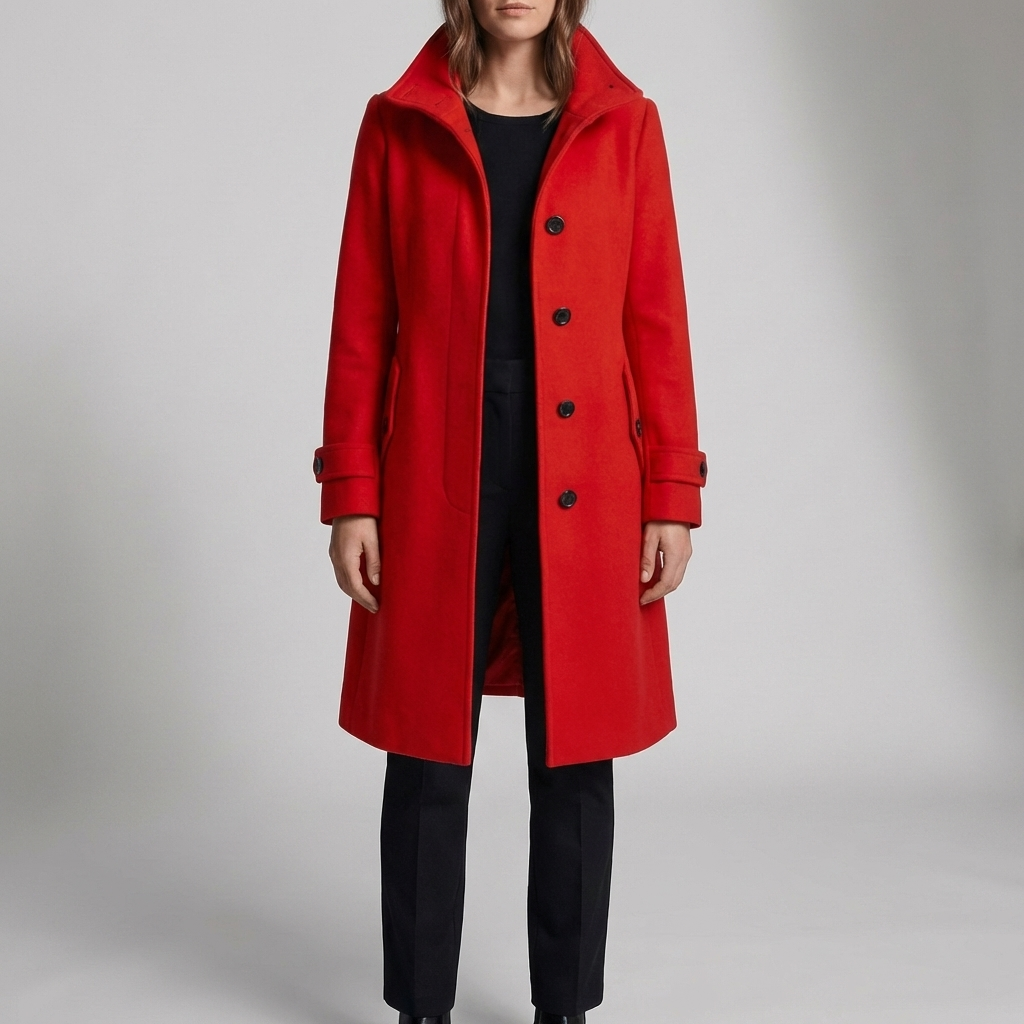 Clarisca - Cappotto Trench Semi-Adattato a Meta Coscia