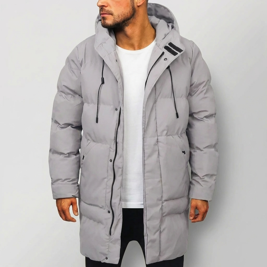 Parka con Cappuccio Lunghezza Anche Estesa