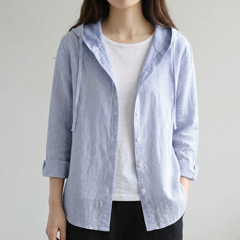 Blusa in Lino Traspirante per Donne
