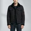 Giacca Moto in Pelle Suede con Fodera in Pile