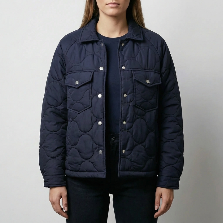Giacca Snap-Button Quilted Per Donne