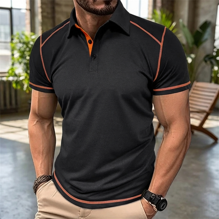 Maglietta Polo Stile Lineare per Uomini