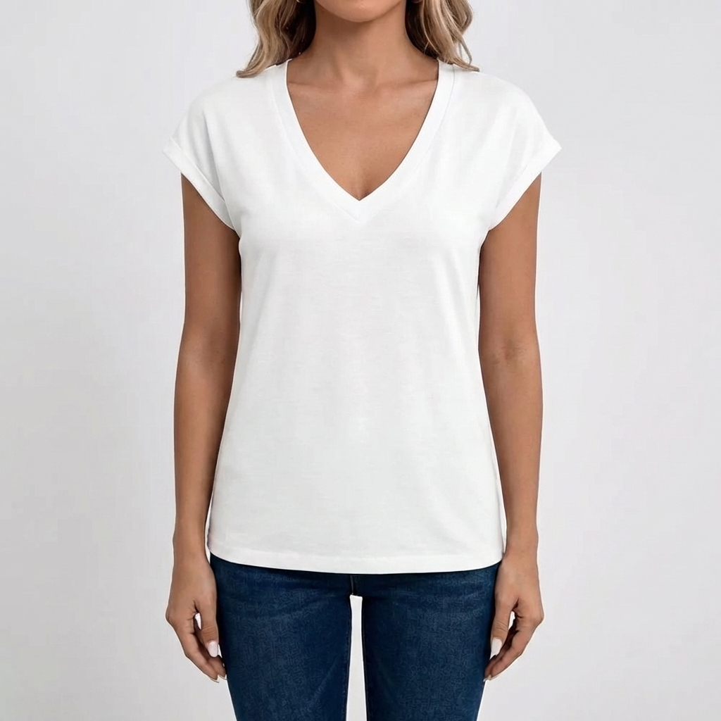 Top Casual a Scollo a V per Donne