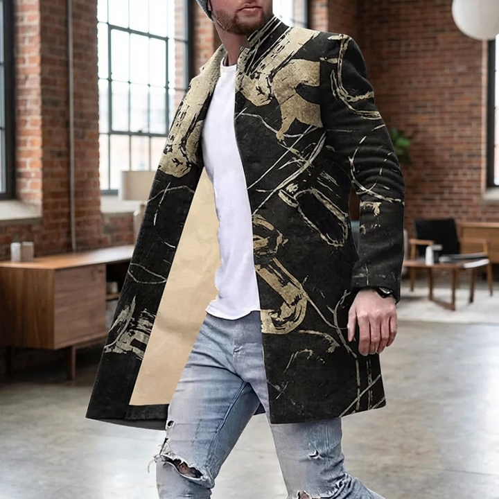 Cappotto Street Print – Giacca Casual e Regolabile da Uomo