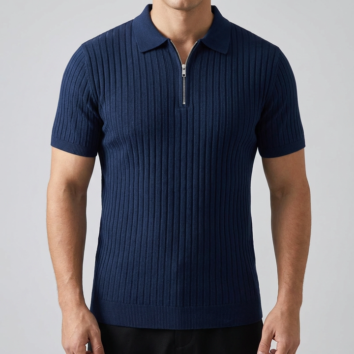 Polo Shirt Uomo - Muscle Fit con Zip