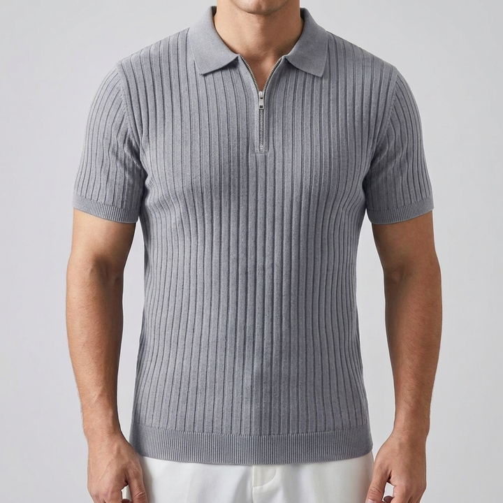 Polo Shirt Uomo - Muscle Fit con Zip