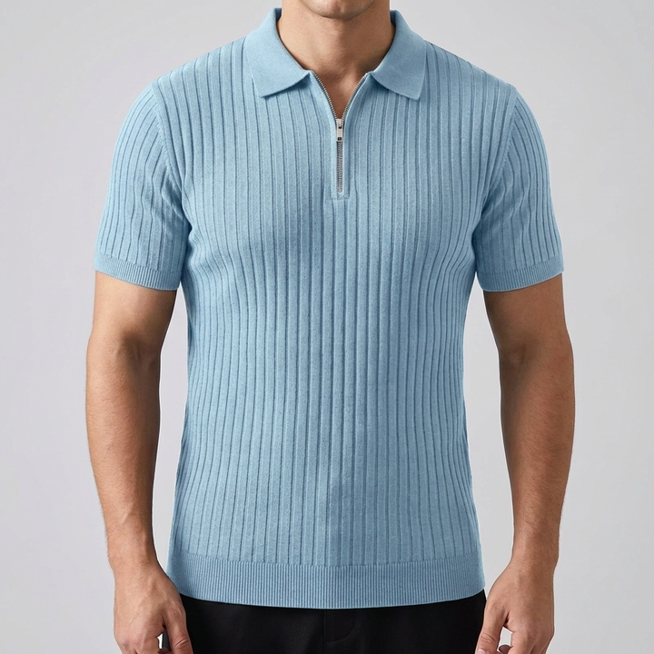 Polo Shirt Uomo - Muscle Fit con Zip