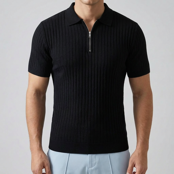 Polo Shirt Uomo - Muscle Fit con Zip